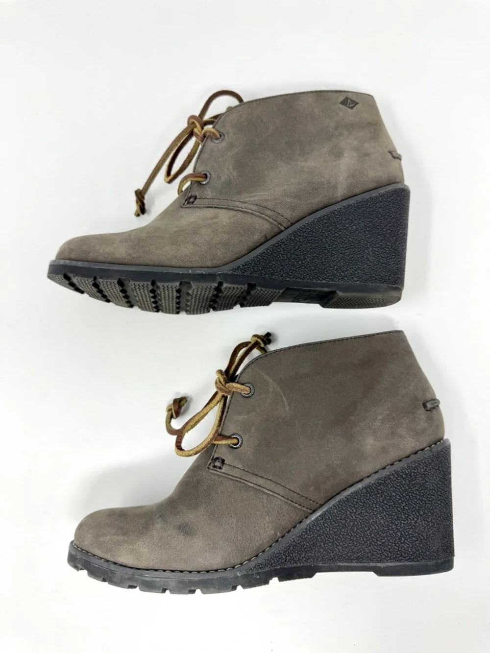 Sperry Women's Celeste Prow Wedge Ankle Booties - Gray Leather